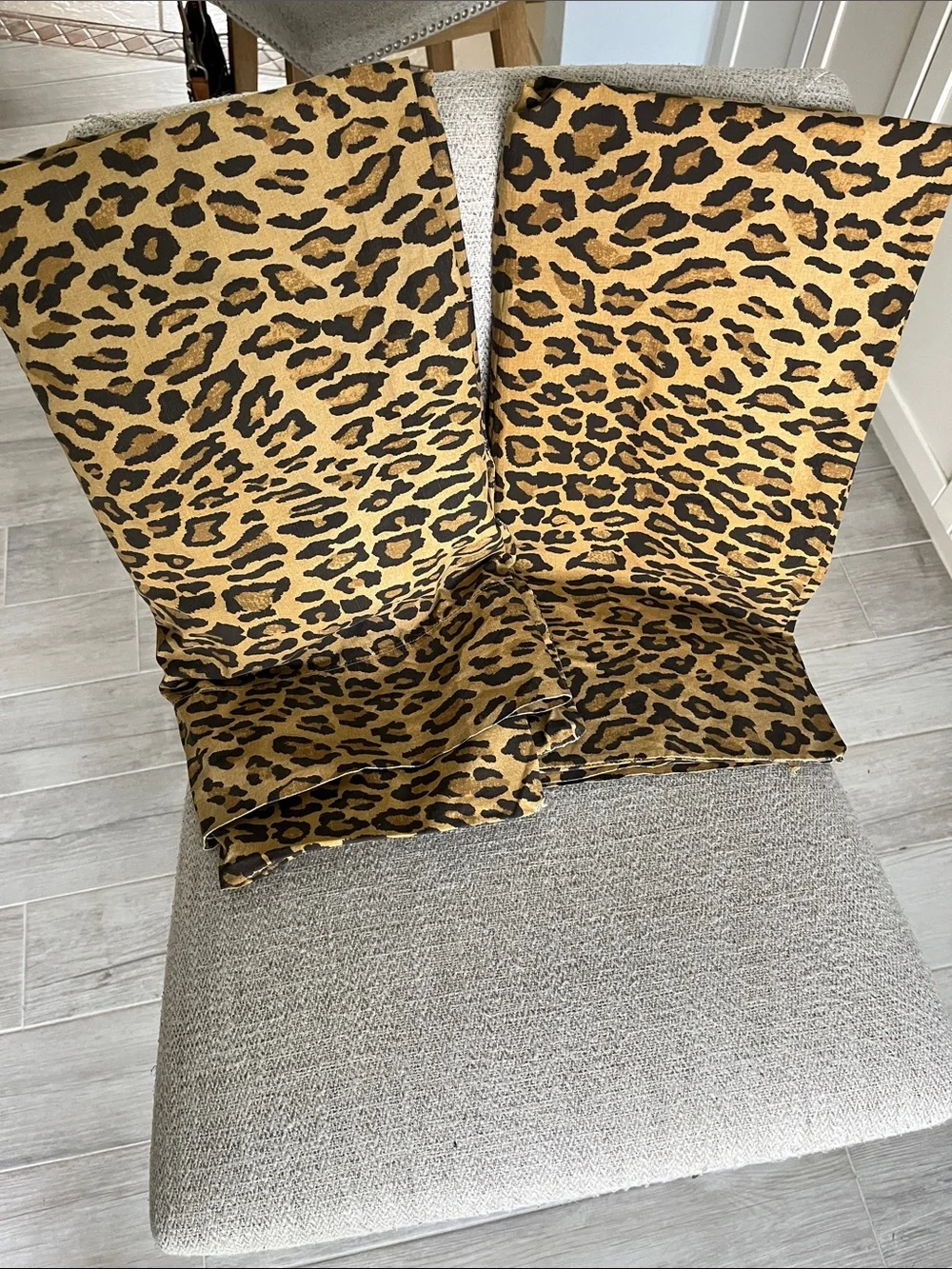 Vintage 90’s Ralph Lauren ARAGON leopard print king pillowcases 100% cotton